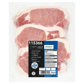 Chef's Larder Premium Unsmoked Thick Cut Rindless Prime Back Bacon 2kg  Adomoo